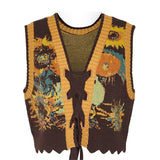 Galartsy Van Gogh Vintage Waistcoat Cardigan, view 5