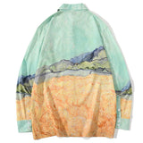 Galartsy Van gogh Wheatfield with a Reaper Shirt, view 2