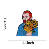 Galartsy Van Gogh with sunflowers enamel pin, view 5