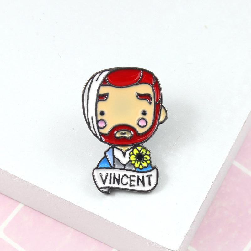 Galartsy Vincent Van Gogh Enamel Pin portrait Badge