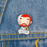 Galartsy Vincent Van Gogh Enamel Pin portrait Badge, view 4
