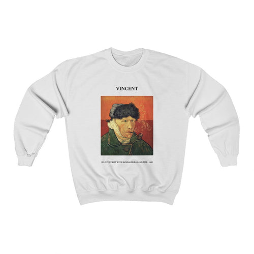 Galartsy Vincent van Gogh Self-Portrait with Bandaged Ear and Pipe Sweatshirt