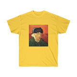 Galartsy Vincent van Gogh Self-Portrait with Bandaged Ear and Pipe T-shirt, view 5