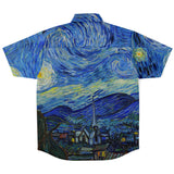 Galartsy Vincent van Gogh The Starry Night BUTTONED SHIRT, view 2