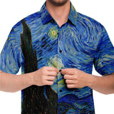 Galartsy Vincent van Gogh The Starry Night BUTTONED SHIRT, view 3