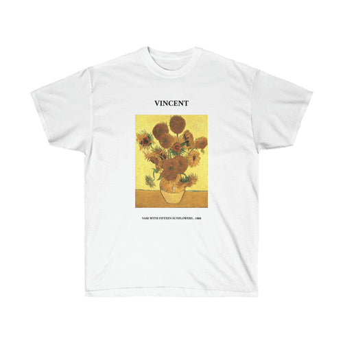 Galartsy Vincent van Gogh Vase with Fifteen Sunflowers T-shirt