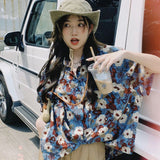 Galartsy Vintage Botanical Chiffon Blouse, view 6