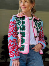 Galartsy Vintage Floral Quilted Jacket, view 2