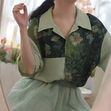 Galartsy Wild roses, Van Gogh Sleeve Shirt, view 3