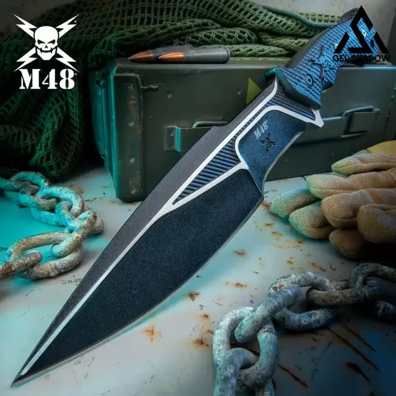 GELSHADOW M48 Liberator Combat Fixed Blade Knife 10mm Full Tang Bowie UC3337 G10 13.80" OA-GS80