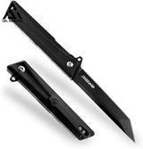 GELSHADOW 3.5 inch Pocket Knife with Clip and Feather Pattern Blade, EDC Knife for Outdoor-GS22, view 2