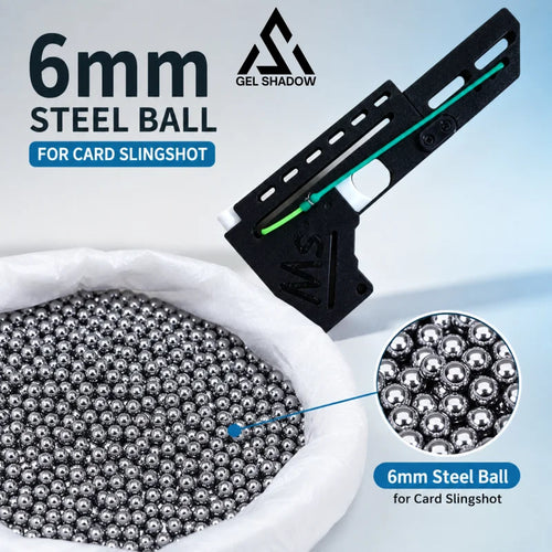 GELSHADOW 6mm Steel Ammo Ball for Card Slingshot
