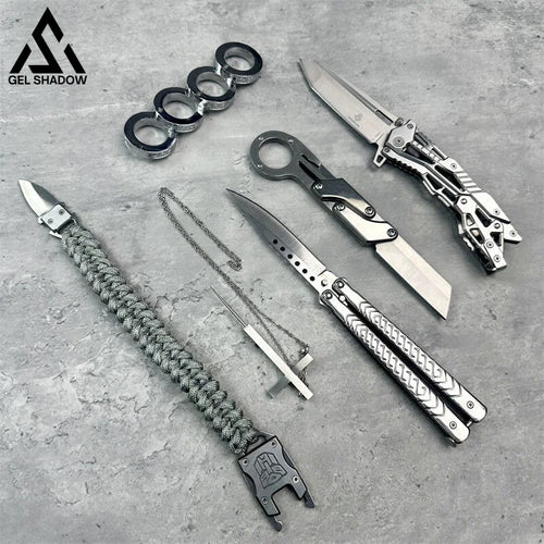 GELSHADOW GS243-6pcs Silver Pocket defense Knife Tools Pack