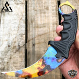 GELSHADOW 7.5" CSGO Combat Knife Fixed Blade Hawkbill Neck Doppler NEW-GS143, view 4