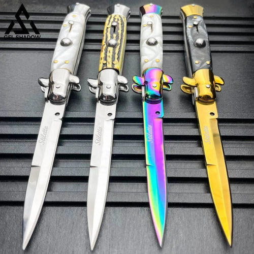 GELSHADOW 8.75" Italian Stiletto AKC Pocket Knife-GS141