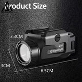 GELSHADOW 800LM Tactical Light 4 Mode USB Rechargeable Quick Release Picatinny Rail Mount, view 4
