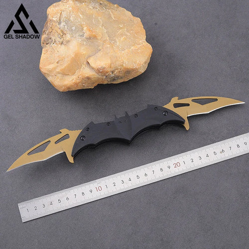 GELSHADOW Dark Bat Knight Double Blade Folding Pocket Knife-GS39