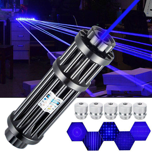 GELSHADOW GS258-Blue Gatling Burning Laser Pointer Adjustable Visible Beam Dot Light