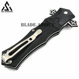 GELSHADOW CELTIC CROSS Folding Blade STILETTO Pocket Knife Black-GS42, view 3