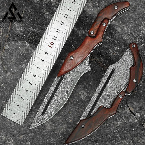 GELSHADOW Damascus Steel Transformable Mechanical Magic knife-GS33