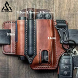 GELSHADOW GS253-EDC Pocket Tactical Leather Sheath for Knifes Pen Flashlight Keys, view 2