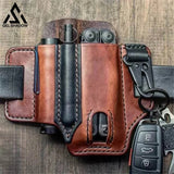 GELSHADOW GS253-EDC Pocket Tactical Leather Sheath for Knifes Pen Flashlight Keys, view 3