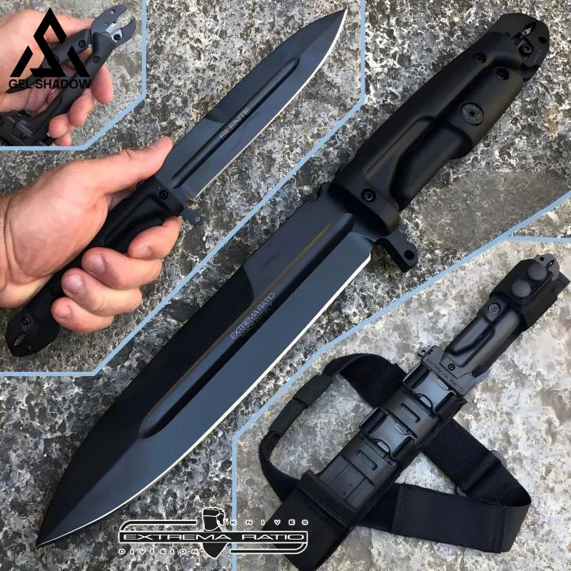 GELSHADOW GS229 ExtremaRatio - Silente Knife Black - NOCS State Police - knife with multi-purpose pliers