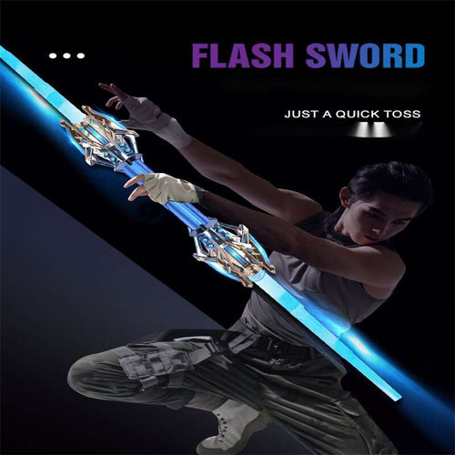 GELSHADOW GS257-Double-head Rotatable Flash Lightsaber Telescopic Sword