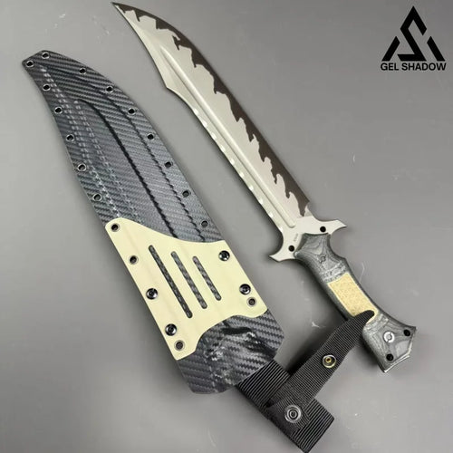 GELSHADOW GS163  Black Thunder Carbon Fiber K Sheath Outdoor Knife