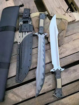 GELSHADOW GS163 Black Thunder Carbon Fiber K Sheath Outdoor Knife, view 2