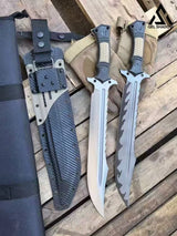 GELSHADOW GS163 Black Thunder Carbon Fiber K Sheath Outdoor Knife, view 3