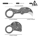 GELSHADOW GS185 Eagle Beak Full Steel Folding Knife Gadget Ring Knife, view 2