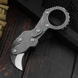 GELSHADOW GS185 Eagle Beak Full Steel Folding Knife Gadget Ring Knife, view 4