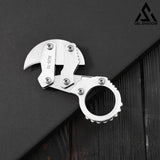 GELSHADOW GS185 Eagle Beak Full Steel Folding Knife Gadget Ring Knife, view 6