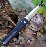 GELSHADOW GS218 Pro-Tech 921-SATIN Godfather Auto Black Handle Knife, view 3