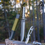 GELSHADOW Large Hunting Knife Bowie Sharp Fixed Blade Camping Military Outdoor Survival Set-GS87, view 3