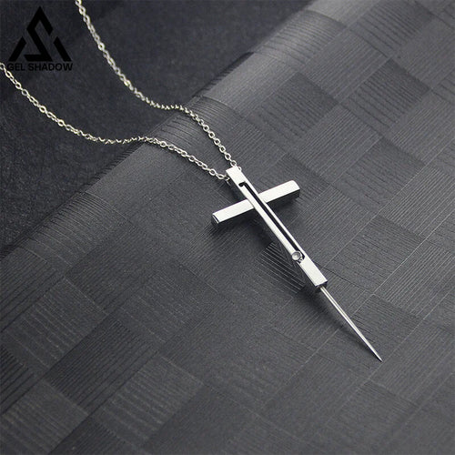 GELSHADOW Metal Self Defense Necklace Needle Knife-GS105