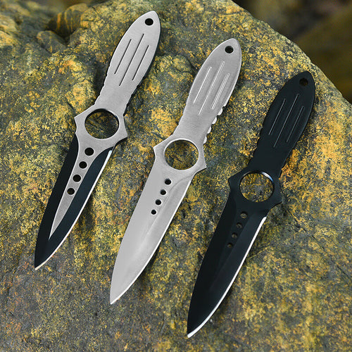 GELSHADOW OUTDOOR  GAITER SABER CAMPING OPEN BLADE STRAIGHT KNIFE-GS101
