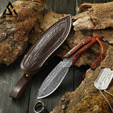 GELSHADOW Spirit Feather Stright Knife With Leather Sheath-GS125, view 2