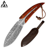 GELSHADOW Spirit Feather Stright Knife With Leather Sheath-GS125, view 3
