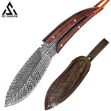 GELSHADOW Spirit Feather Stright Knife With Leather Sheath-GS125, view 4