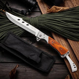 GELSHADOW 10.5" Large Folding Knife with Rosewood Handle-GS31, view 3