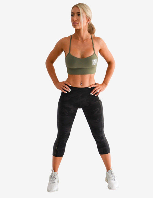 Guru Muscle A2G Gym Leggings | Camo Black 7/8