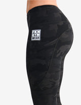 Guru Muscle A2G Gym Leggings | Camo Black 7/8, view 4