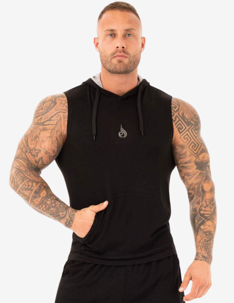 Guru Muscle ACTIVE HOODIE TANK BLACK