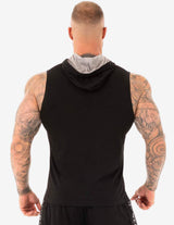 Guru Muscle ACTIVE HOODIE TANK BLACK, view 2