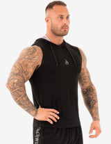 Guru Muscle ACTIVE HOODIE TANK BLACK, view 3