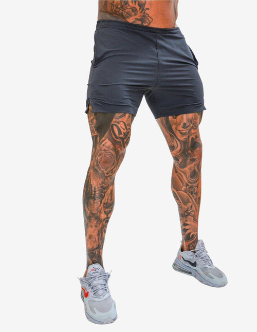 Guru Muscle Apollo | Men's Gym Shorts | Grey