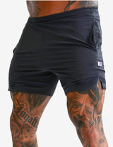 Guru Muscle Apollo | Men's Gym Shorts | Grey, view 3