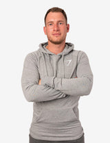 Guru Muscle ARK HOODIE LIGHT GREY MARL, view 2